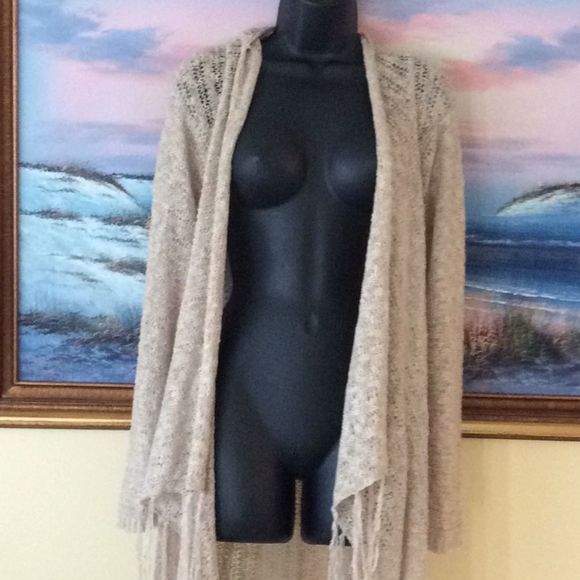 💞SAY WHAT 💞tassels drape open cardigan - Picture 2 of 12